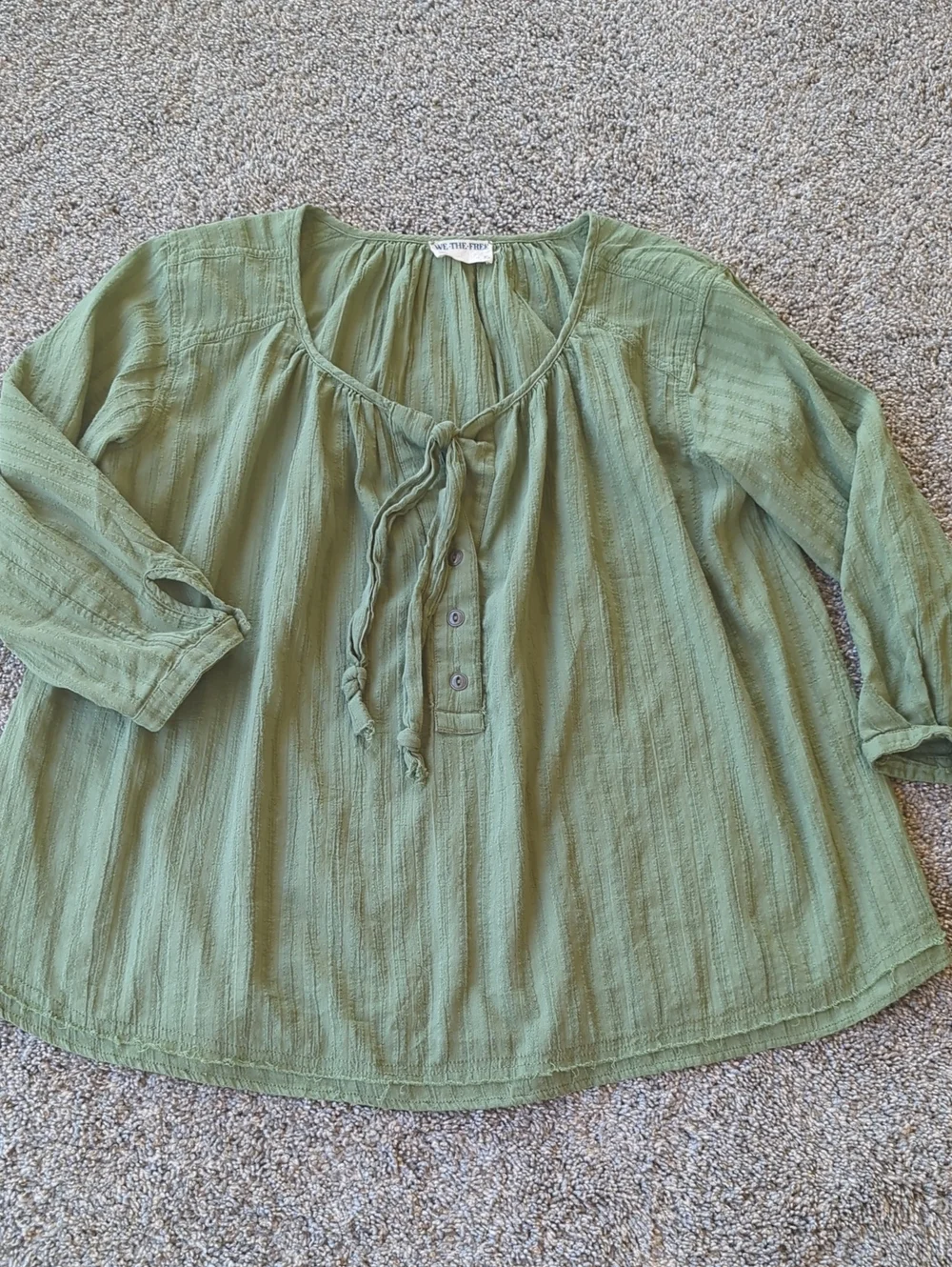 Free People Cotton Top - Sage S